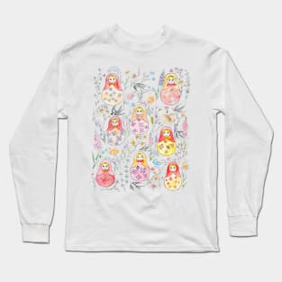 Russian dolls pattern Long Sleeve T-Shirt